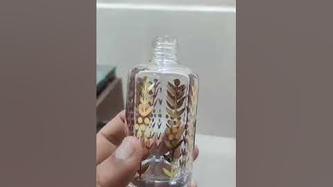 Octagonal bottle samples screen printing & foil stamping by our machines