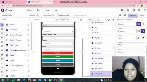 Aplikasi Crud pengolahan data penduduk menggunakan kodular