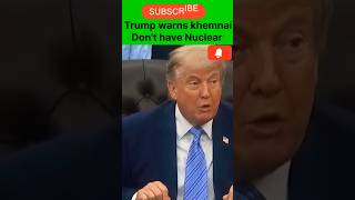🌍Donald Trump warns iran about Nuclear🚀#viral #trending #trending #news #trump #america #iran #war