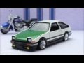 トミカ改造　トヨタ　AE86　トレノ　土屋圭市風仕様