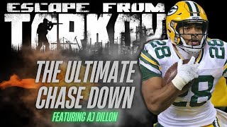 AJ Dillon in the midst of an intense #tarkov chase down! What could go wrong?!