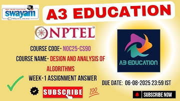 NPTEL Design and Analysis of Algorithms Week 1 Assignment Answers | July–Dec 2025 | NOC25-CS90