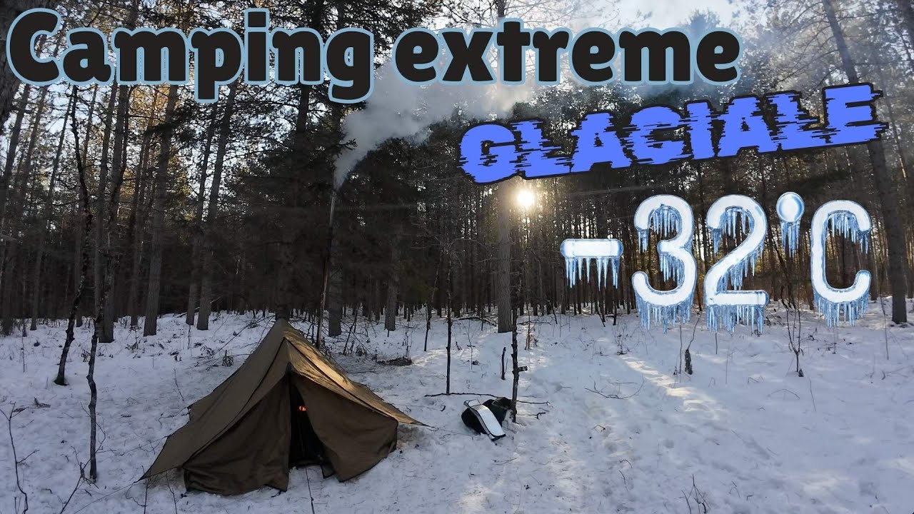 Camping d'hiver extrême en tente chaude | Hypothermie, survie et aventure glaciale ❄️🔥