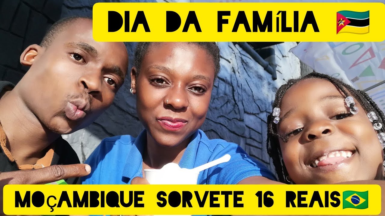 Cidade capital de Moçambique Maputo família a tomar sorvete🇲🇿