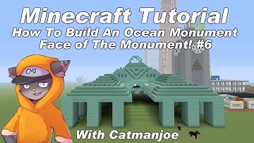 Minecraft Tutorial - How To Build An Ocean Monument #6 - Face of The Monument!