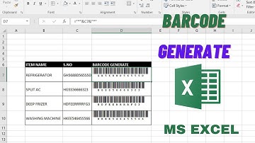 How To Generate Barcode In Excel | Create Barcode In Excel | Barcode In Excel HINDI/URDU