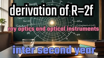 derivation of R=2f | radius of curvature is twice of focal length| RAY OPTICS | intermediate