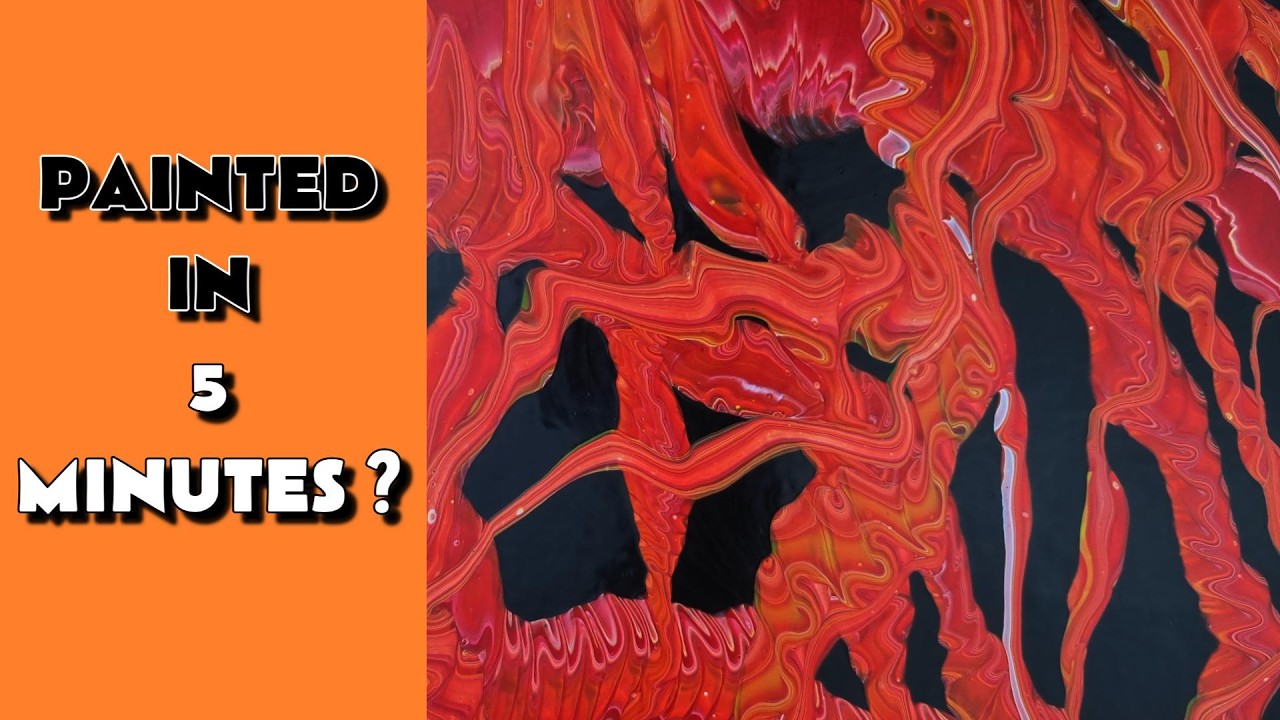 How to paint this amazing acrylic pour travelling painting tutorial