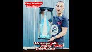 Solarny lampion _szkło wys 58 cm 25/25 cm waga 6 kg 🕯️🌺🍃 #solar #cmentarz #kwiaciarnia #znicz