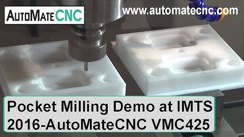 Pocket Milling Demo at IMTS 2016 - AutoMateCNC VMC425 Live Action in the Siemens USA Booth