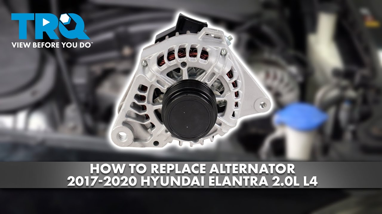 Как заменить генератор на Hyundai Elantra 2.0L L4 2017-2020 годов