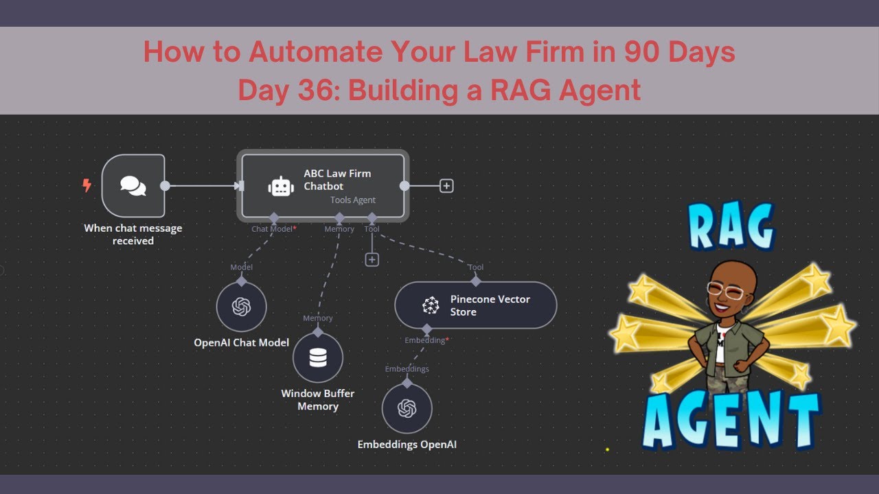 Automate Your Law Firm ~ Day 36: Building a RAG Agent - YouTube
