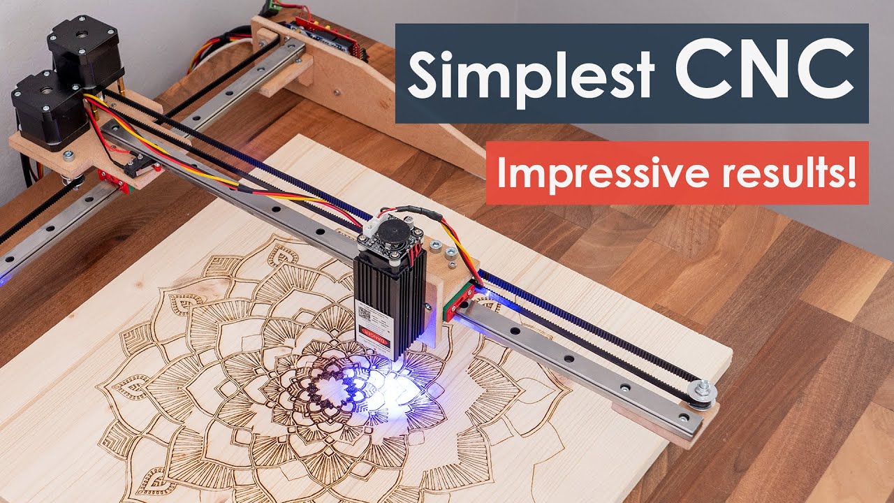 How I built the Simplest CNC Machine with minimum parts possible