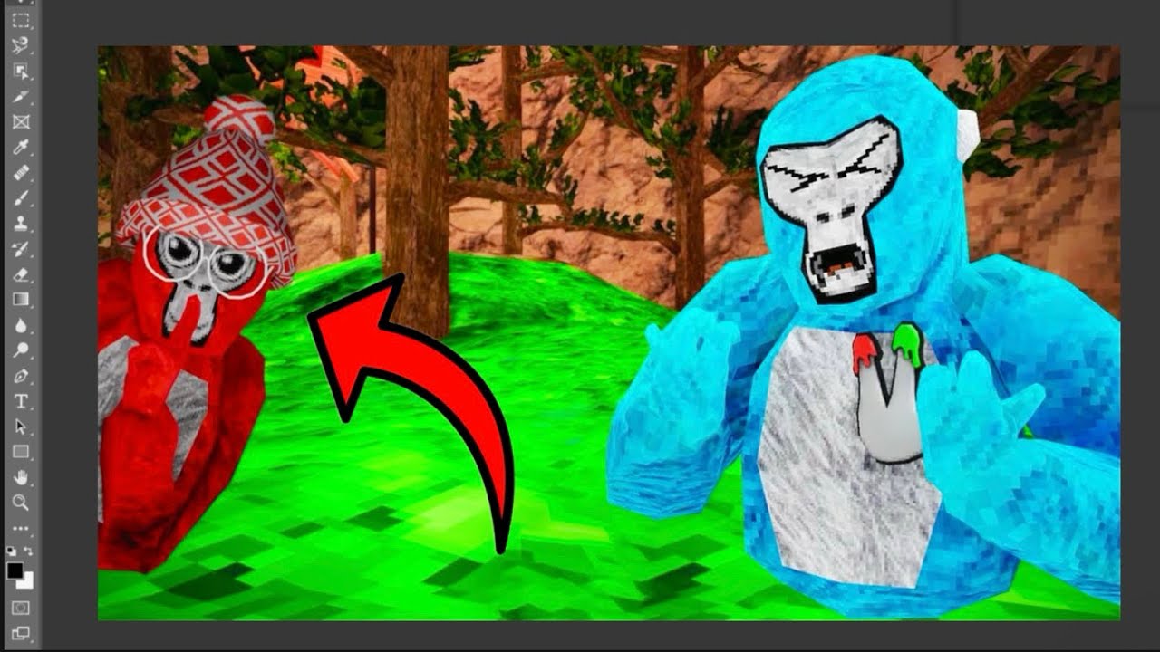 Я тайно спрятался в миниатюрах с тегами горилл…