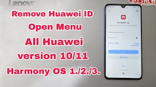 How to Remove Huawei ID Open Menu