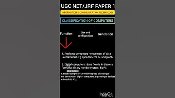 CLASSIFICATION OF COMPUTERS | ICT | UGC NET/JRF | PAPER 1 #jrf #ugcnet #netjrf #computer #ict #2025