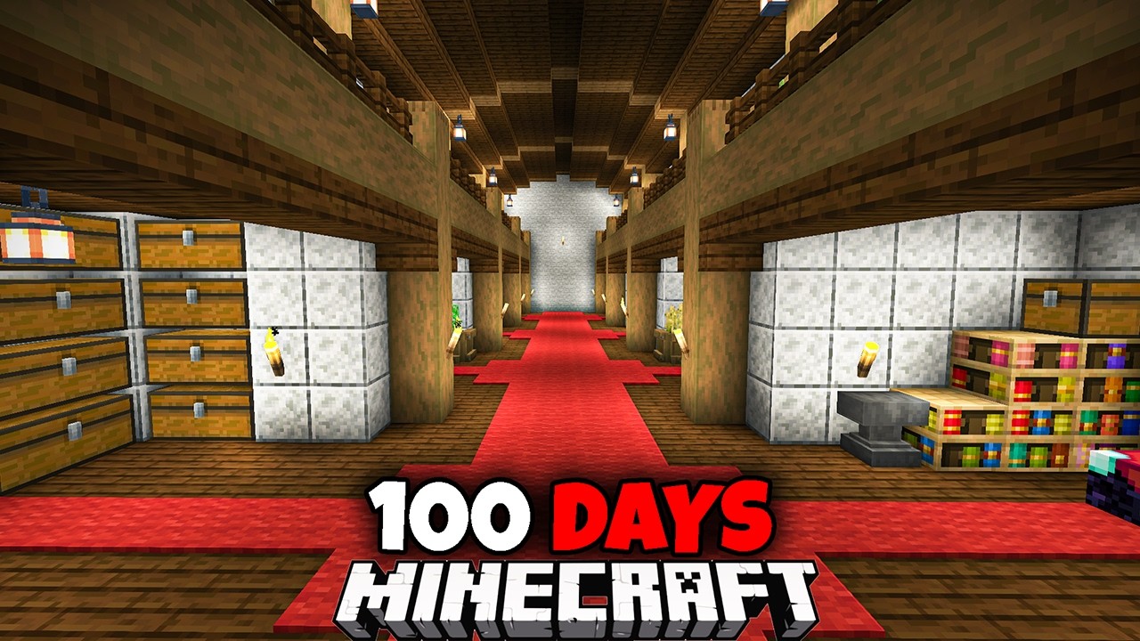 I Survived 100 Days Building A Cozy Underground Base In Minecraft - YouTube