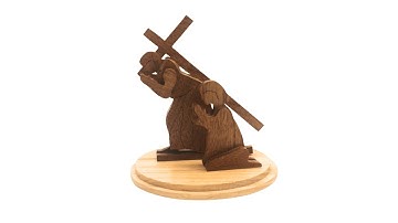 Woodworking: Crafting Jesus Carrying Cross on Scroll Saw