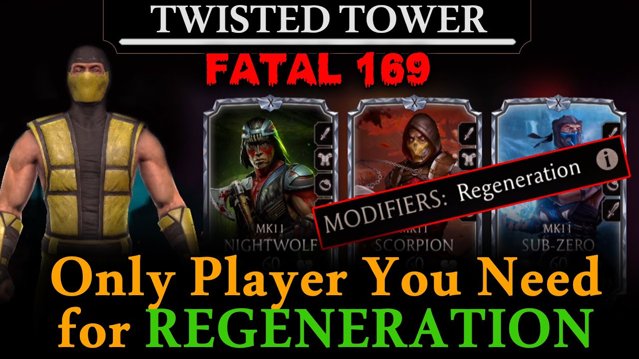 Смертельная извилистая башня 169 с использованием лучшей команды, наносящей урон со временем | MK...