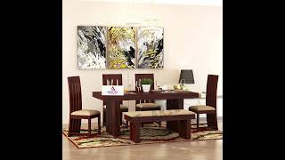 BAGARI ARTS Solid Wood 6 Seater Dining Set With Bench Review - Pros & Cons - Solid Wood 6 Seater