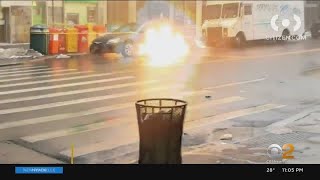 Manhole Explosion In Astoria Destroys Car