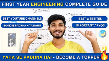 BTECH First Year Complete Guide 🔥 | All Branches | CSVTU