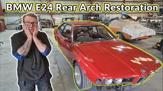 BMW E24 Rear Arch RUST repair.