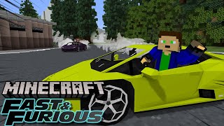 Racing with Super Cars In Minecraft | Immersive Vehicles Mod (Craftspeed)