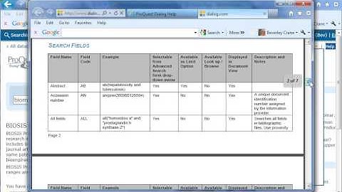 Using ProSheets within ProQuest Dialog