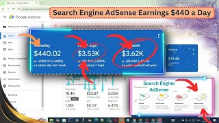 Search Engine AdSense Earnings in Real-Time | Earn $400+ A Day