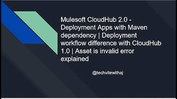Mulesoft CloudHub 2.0 - Deployment Apps with Maven dependency _ Deployment Difference with CloudHub