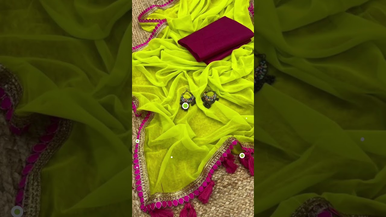 new trending saree collection yellow fancy saree, meesho viral saree 