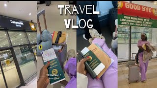 TRAVEL VLOG: MOVING FROM GHANA  TO THE UK| Flight, Airport, Food. #travel #contentcreator