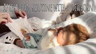 Baby Elio’s Afternoon Routine| Newborn Feeding & Super Messy Diaper Changing🧸 Emilyxreborns