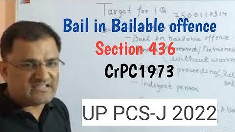 Bail in Bailable offence Section 436 of CrPC - 1973
