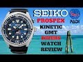 SEIKO PROSPEX PADI KINETIC GMT DIVERS WATCH REVIEW MODEL: SUN065 (4K)