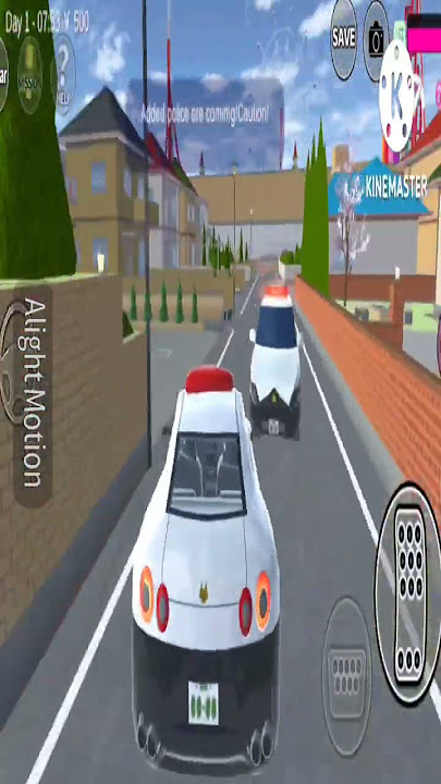 SAKURA School Simulator Part 2 || Broke the police car 🚔 #shorts