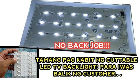 sikreto ng pagkabit ng cuttable LED tv backlight para no back job | #led #beads #tv #how #howto