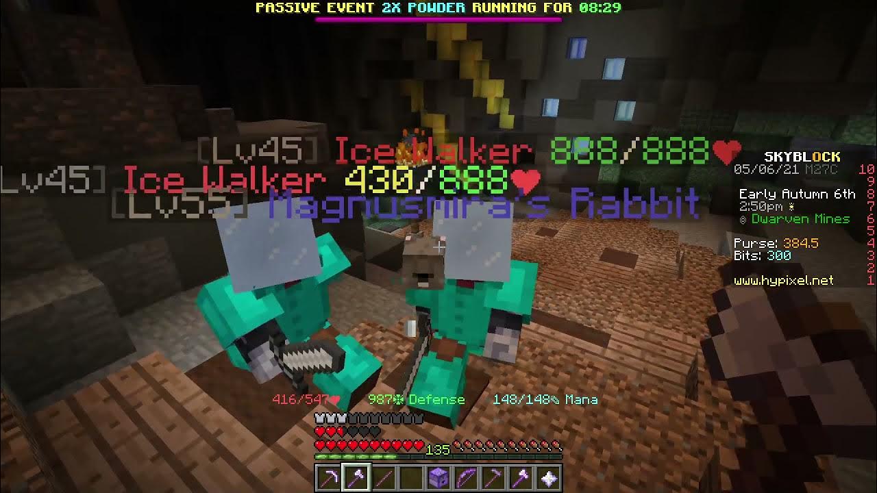 Working On The Drill Part 1, Golden Plate Magzie's Hypixel Skyblock