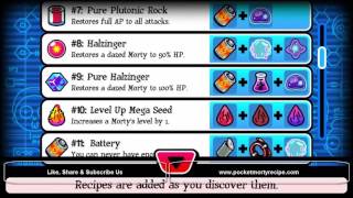 All pocket mortys recipes – full list of crafting pockets no.1 morty
manipulator chip how to make supercharged battery + circuit...