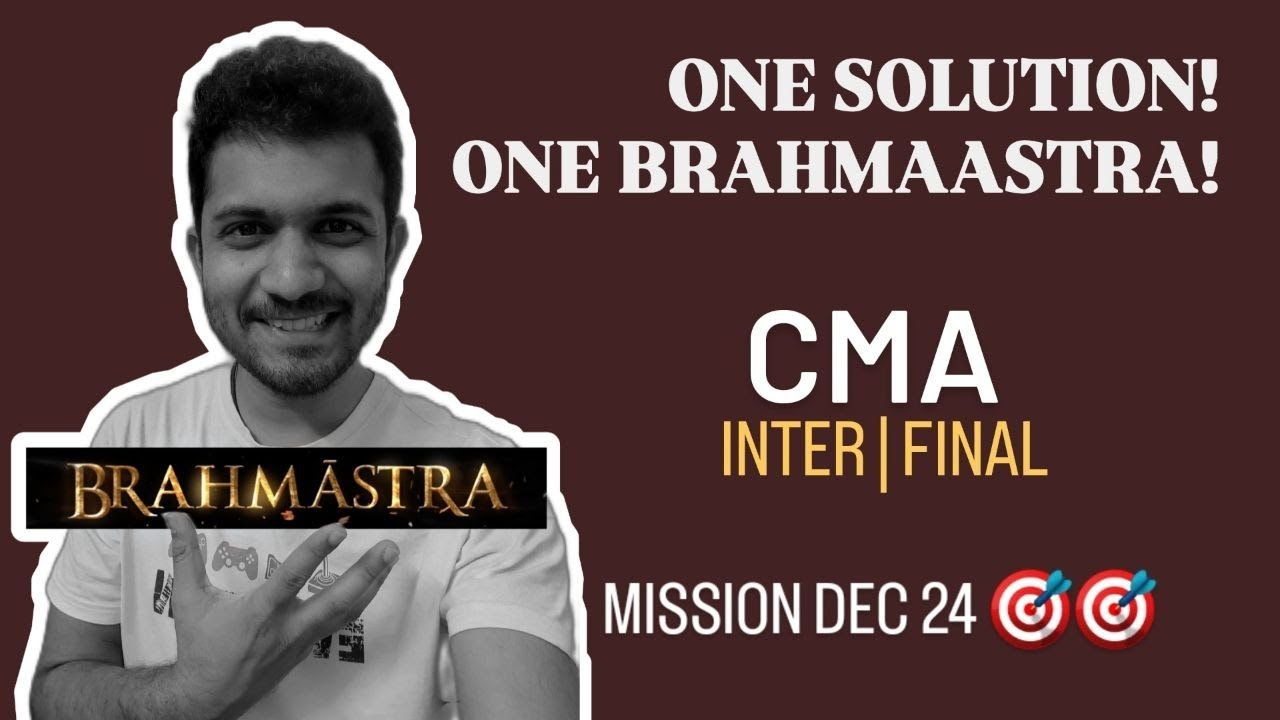 CMA INTER | CMA FINAL | LAST 10 DAYS | SOLUTION TO EACH ISSUE - YouTube