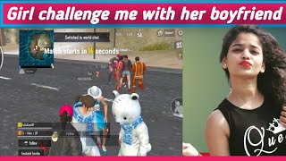 GIRL Challenge me with her BOYFRIEND in PUBG MOBILE LITE | Duo Conqueror Lobby | LIKE AND SUBSCRIBE