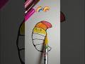 how to draw rainbow🌈🥐#easydrawing #rainbow #shorts