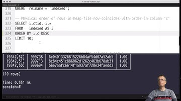 DB2 — Chapter #09 — Video #40 — Clustering, CLUSTER...USING, clustering factor