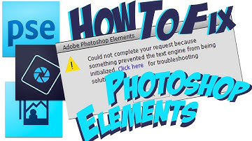 Could not complete your request because something prevented - Adobe Photoshop Elements