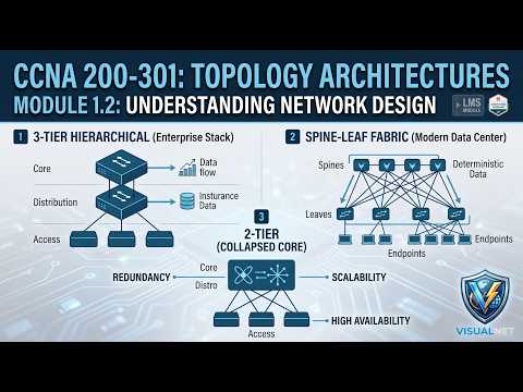 CCNA Network Topologies Explained! (3-Tier vs. 2-Tier vs. Spine-Leaf)