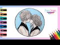 Cómo dibujar una PAREJA ENAMORADA Anime - dibujos fáciles Paso a paso