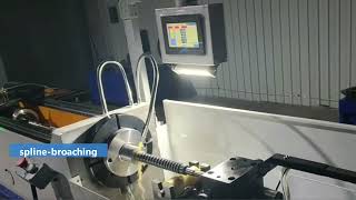 Rail Gauge Type Heavy Duty Horizontal Broaching Machine With Automatic Cutter, Spline Broaching