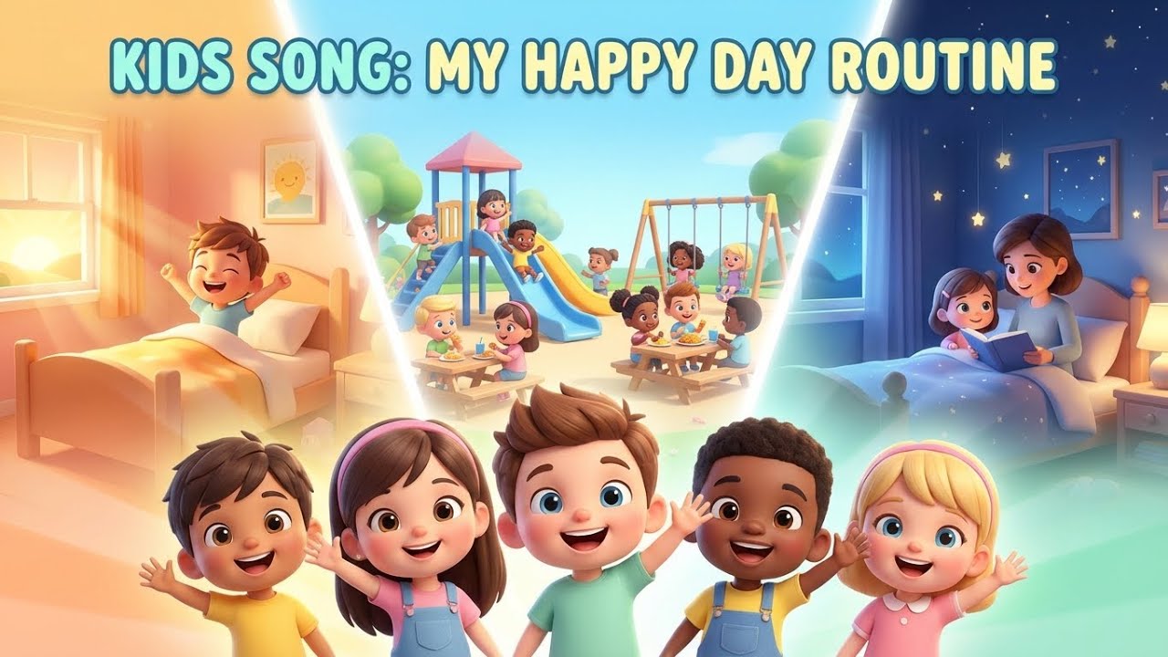 Happy Rutine My Happy Day Song (Morning Routine Ver.) - Daily Routine for Kids # ...