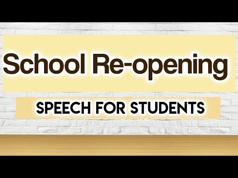 welcome speech for school reopening day